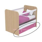 Выдвижной ящик для кровати для новорожденных кв-13-50 Акварели Розовые